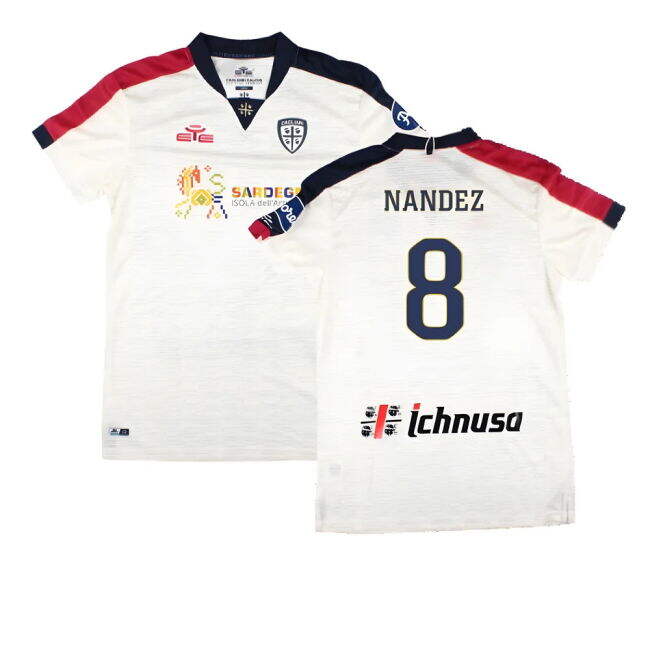 Fan Gear Cagliari Away Shirt S Nandez #8 Premium Quality Fresh Loo...