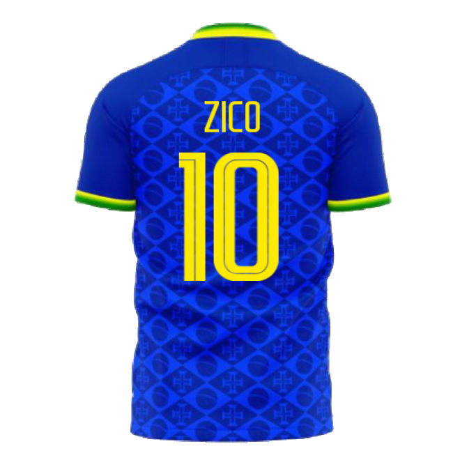 Limited Edition Limited Quality Brazil Away Unique Shirt (ZICO 10)