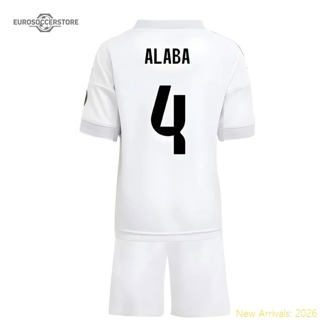 High-quality 2025-2026 Real Madrid Home Mini Kit (alaba 4)