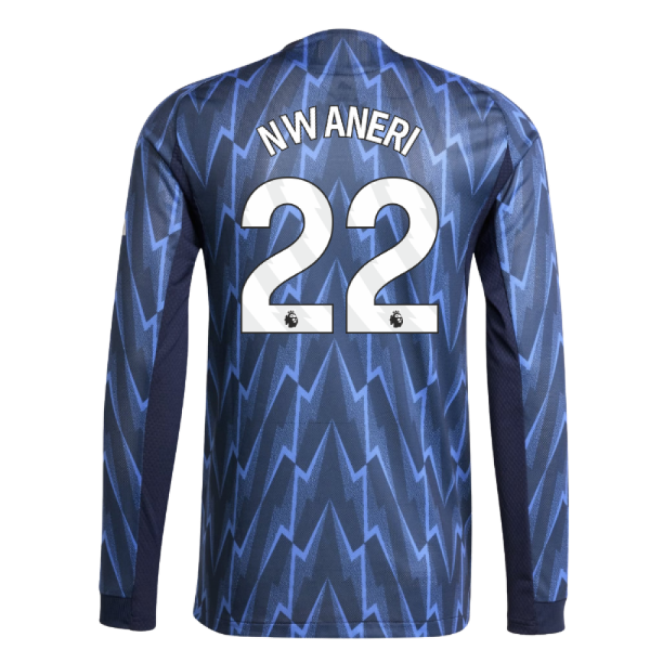 2025-20 Arsenal Away Soccer Jersey Nwaneri #22 L S