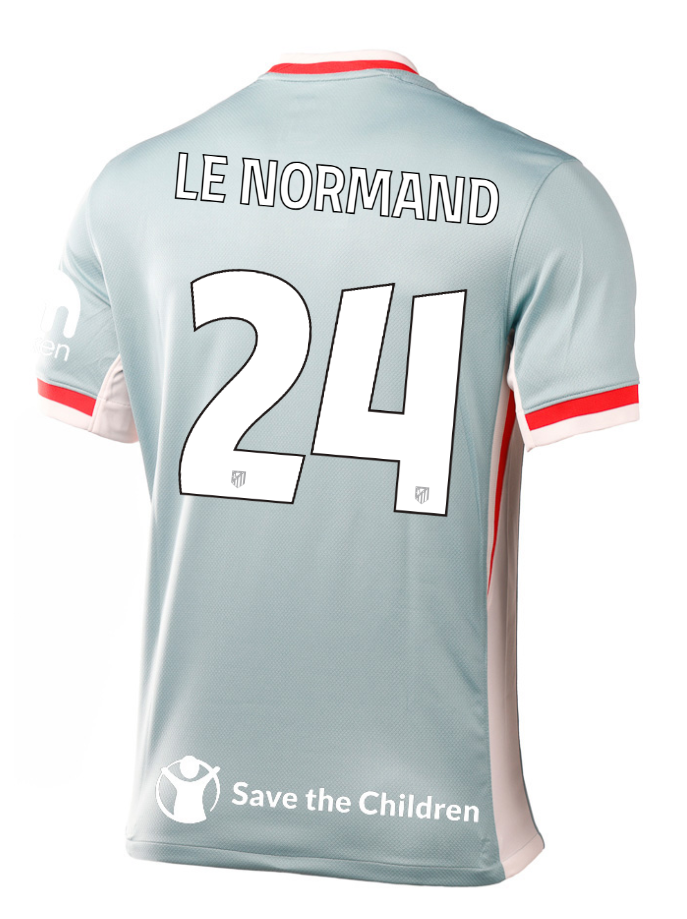 Atletico Madrid 24-25 Season Away LE NORMAND 24 Champions League Football Jersey