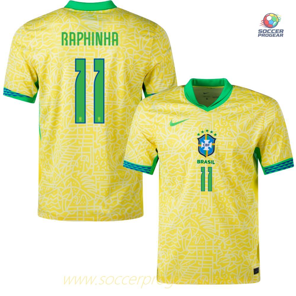 Brazil Home Soccer Shirt 2024-25 Edition Raphinha