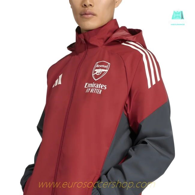 2025-2026 Arsenal EU Allweather Jacket (Burgundy)