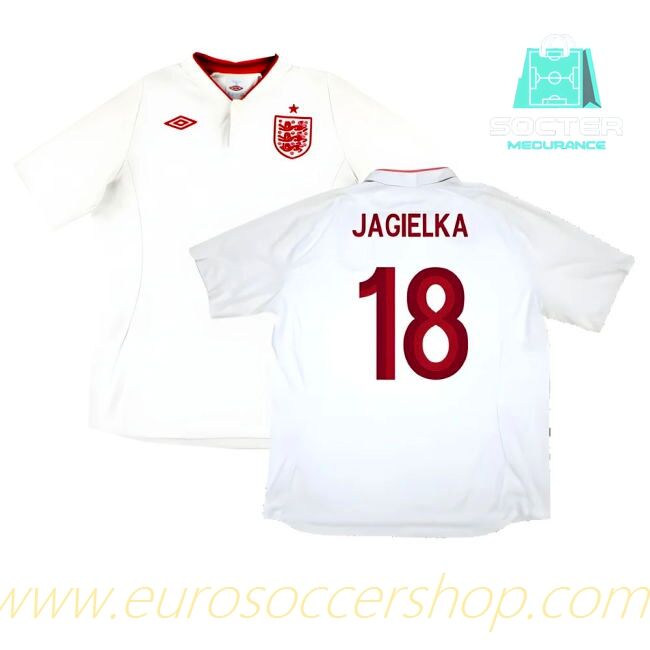 Three Lions Home Football Shirt Genuine (Jagielka 18)