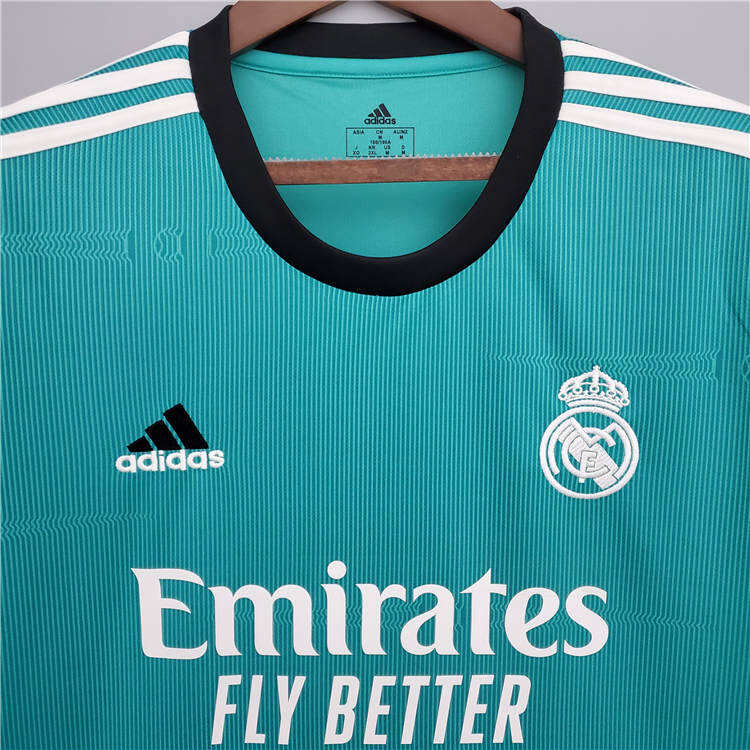 Real Madrid 21-22 Third Green Soccer Jersey Football Shirt - Official