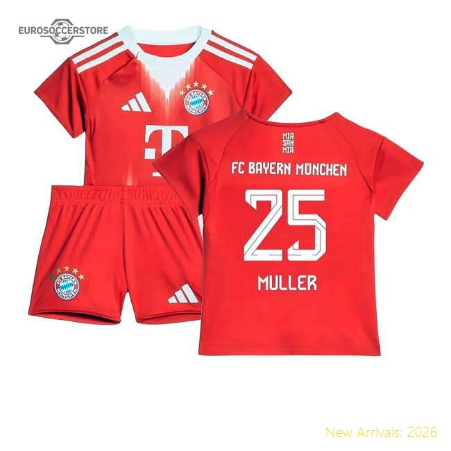 Best-Selling 2025-2026 Bayern Munich Home Baby Kit (Muller 25)