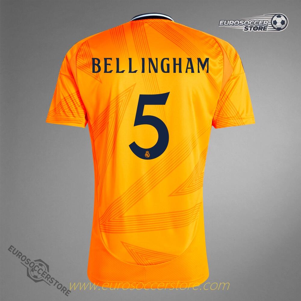 Real Madrid's 24-25 Season Away Jersey with BELLINGHAM 5 Printing