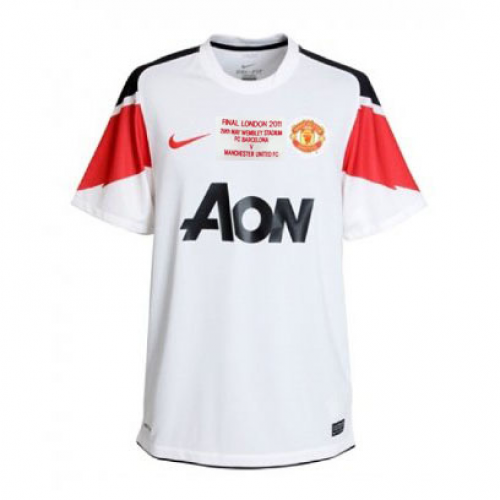 10-11 MANCHESTER UNITED AWAY WHITE RETRO JERSEY SHIRT - Official