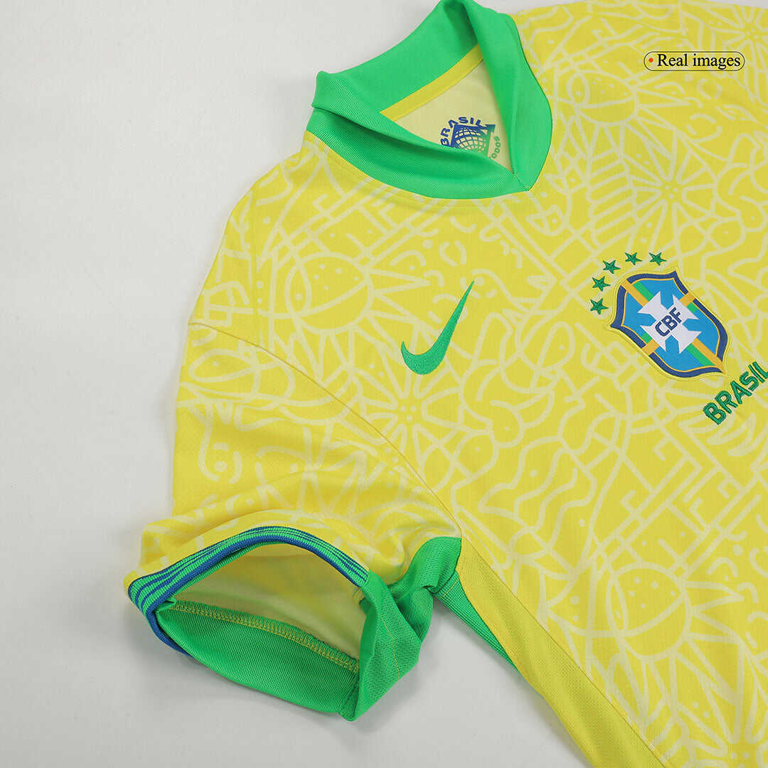 NEYMAR JR #10 Brazil Home  Soccer Jersey 2024 Authentic Kit