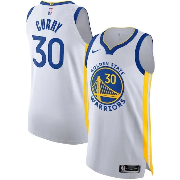 Stephen Curry GSW Authentic Jersey - fashionable Basketball - White