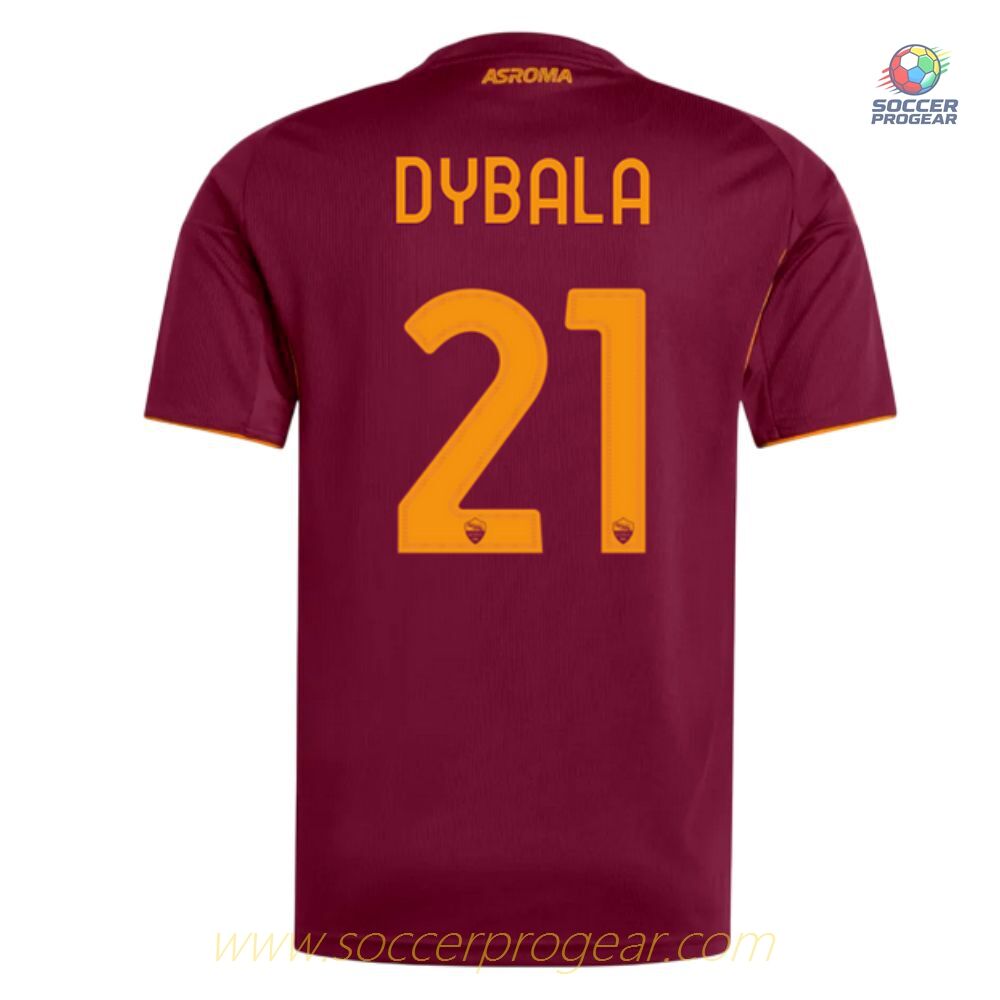 AS Roma Home Youth Soccer Uniform Team Shirt 2025/26 Collection Dybala