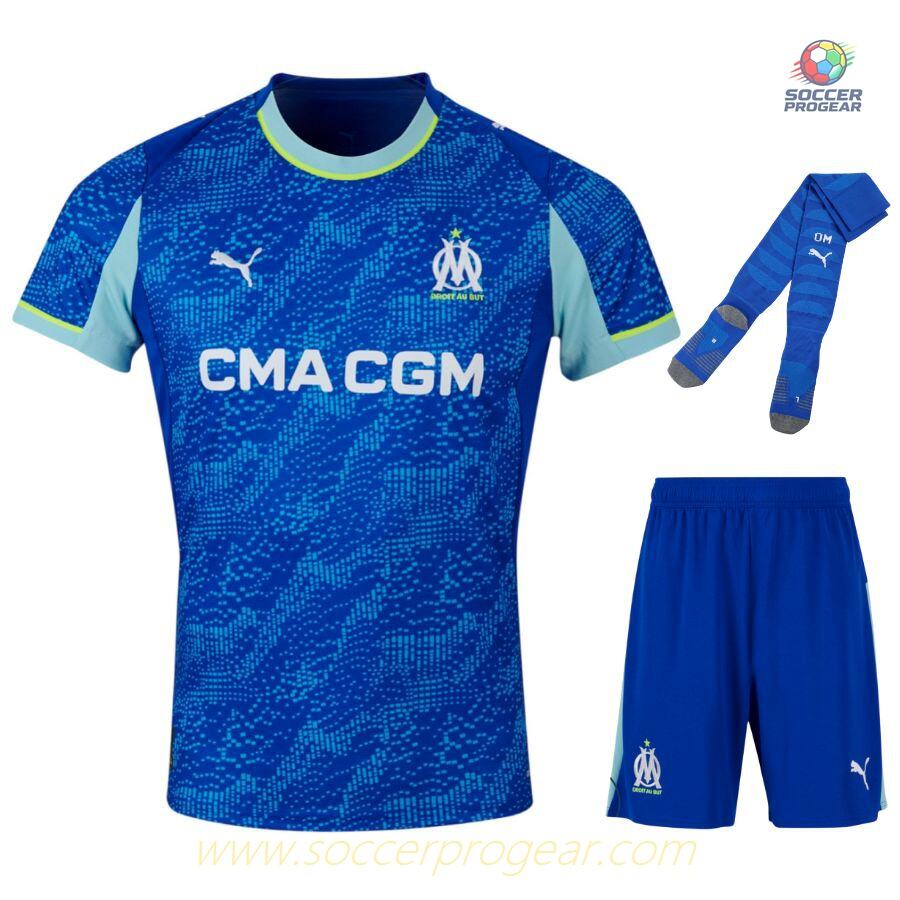 OM Ligue 1 Third Youthren's Football Kit Team Jersey 2025-26 Edition