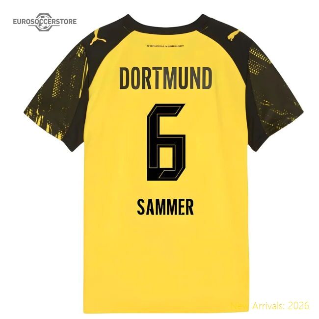 2025-2026 Borussia Dortmund Home Shirt (kids) (sammer 6) - Great Value