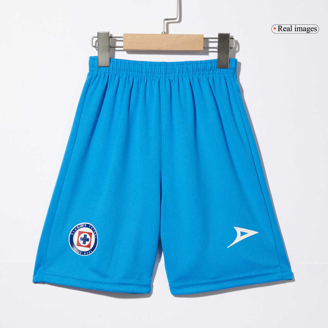 Kid's Cruz Azul Away Soccer Jersey Kit(Jersey+Shorts) 2024/25Authentic