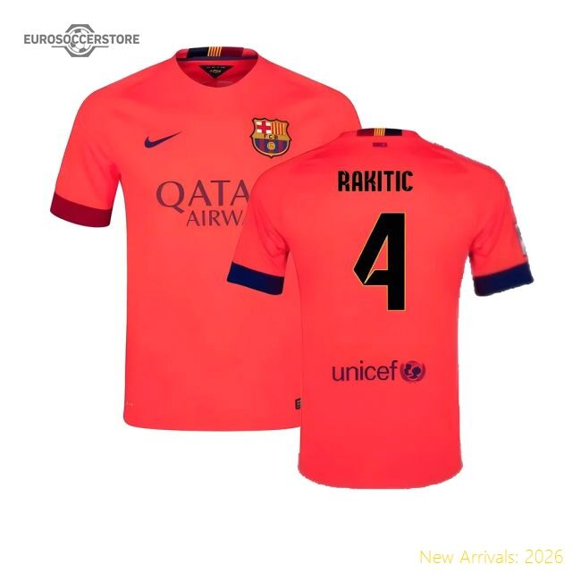 Pro-level Barcelona Away Rakitic Jersey 2025-2026 Moisture-wicking