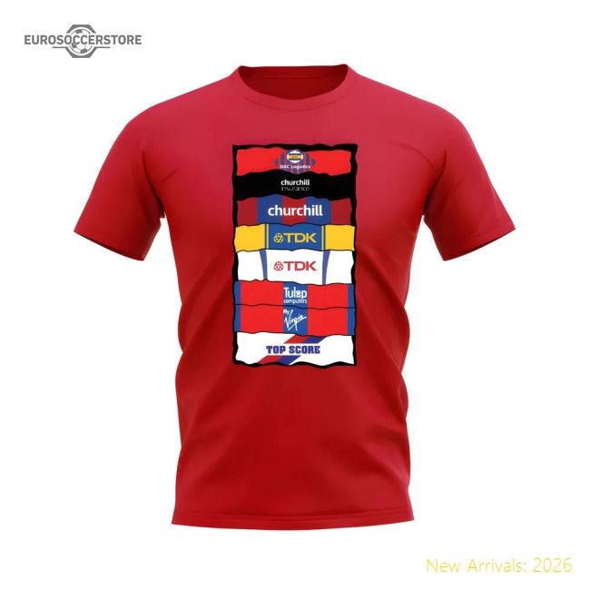 Crystal Palace Sponsor History T-shirt (red) - Premium Quality