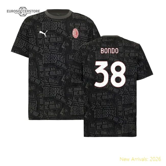 Excellent 2025-2026 Ac Milan Ftblculture Tee Aop (black) (bondo 38)