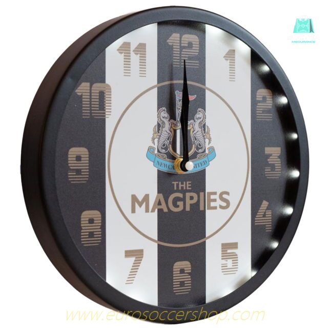 Newcastle United FC LED Stripe Wall Clock