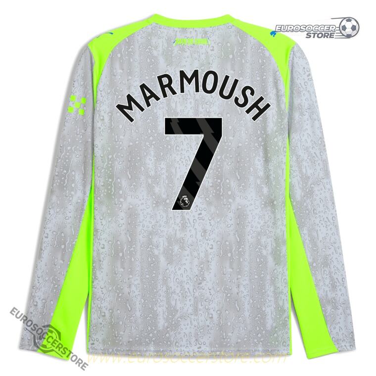 Manchester City 25-26 Season Third Long Sleeve Jersey - MARMOUSH #7
