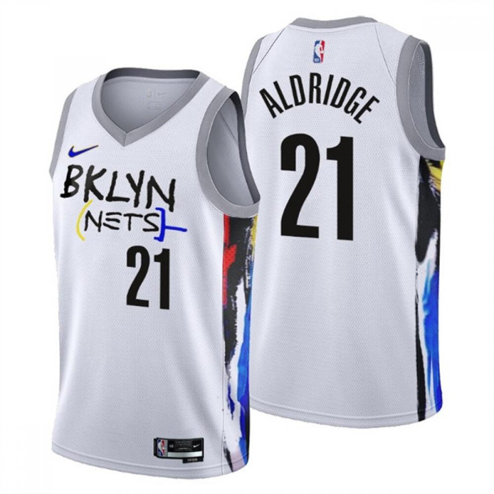 Jersey Brooklyn Nets 21 White - City Edition - Basketball Fan Gear