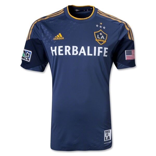 Quick Dry 2013 La Galaxy Away Navy Jersey ShirtPlayer Version