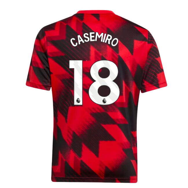 2025-2026 Man Utd Pre-Match Shirt (Red) - Kids (Casemiro 18)