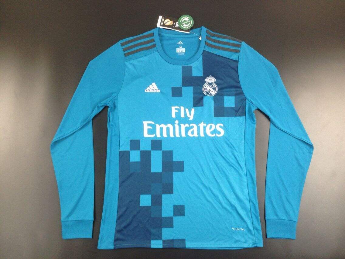 Advanced Fabric Real Madrid Third 201718 LS Soccer Jersey Shirt