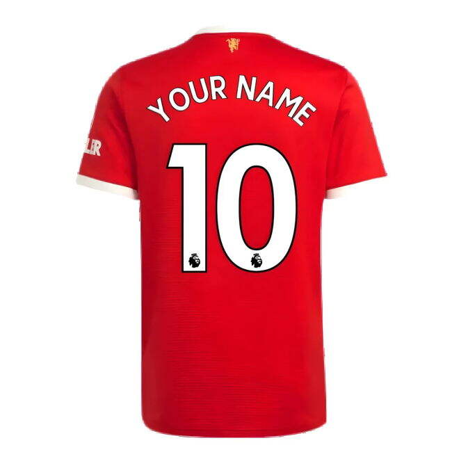 2021-20 Man Utd Home Football Kit Man Utd Printing M S