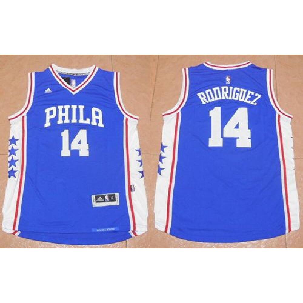 Collector's Item Performance Men's Sixers #14 Sergio Blue Basketball Jersey