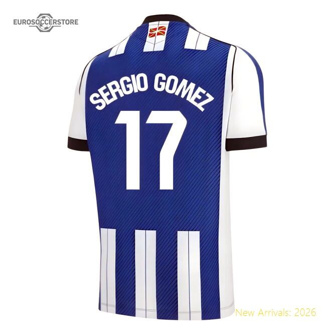 Premium 2025-2026 Real Sociedad Home Shirt (Sergio Gomez 17)