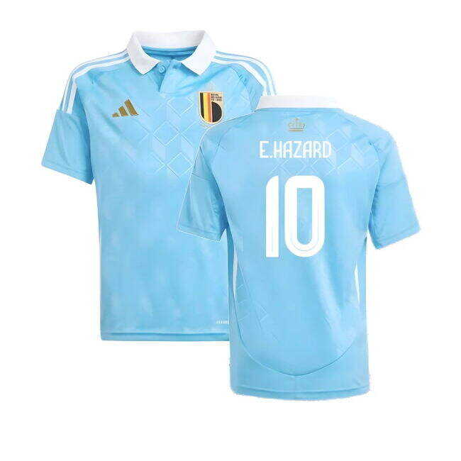 Wholesale 2024-2025 Belgium Away Shirt (Kids) (E.Hazard 10) Mature