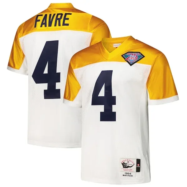 Green Bay Packers Brett Favre  Jersey - White | NFL Player Jersey