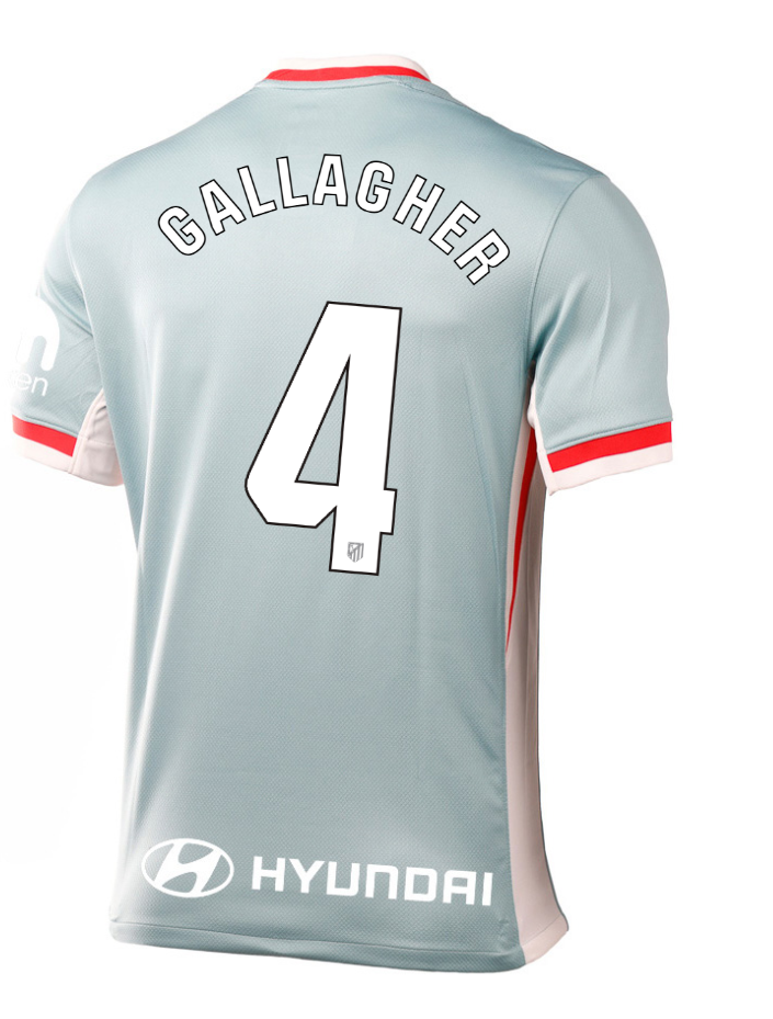 Atletico Madrid's 24-25 Laliga Away Jersey with GALLAGHER 4