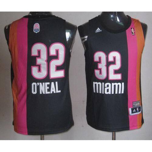 Miami Heat Shaquille #32 Durable Design Swingman Jersey Modern Design