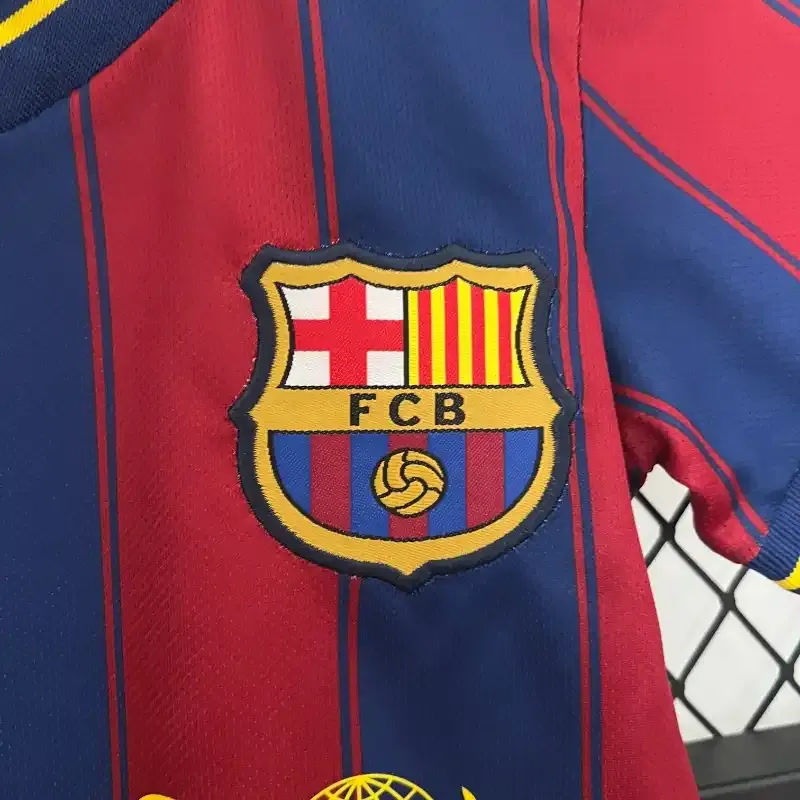 2009-2010 Kids Barcelona Jersey retro kit