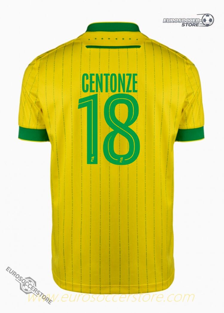 FC Nantes 25-26 Season Home Jersey, Featuring CENTONZE 18