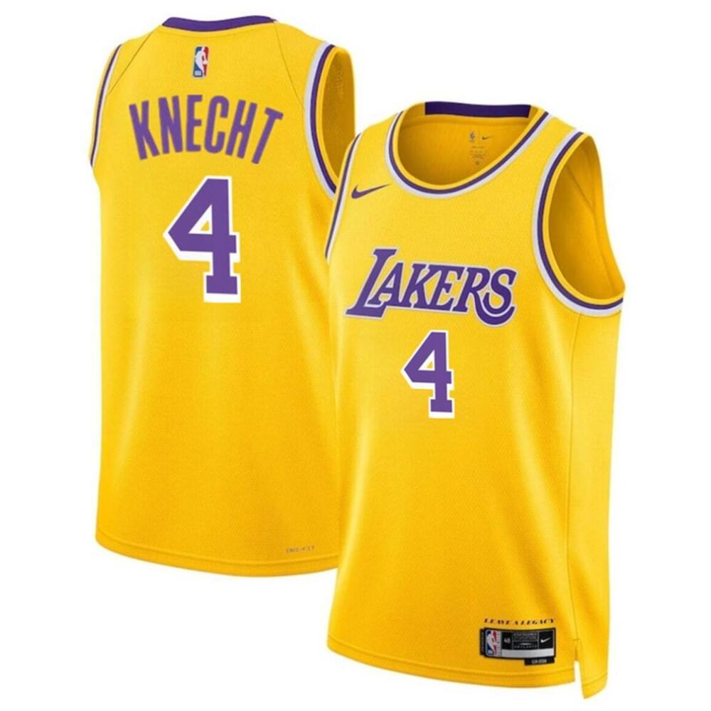 4 Los Angeles Lakers Jersey Yellow - - NBA Collection