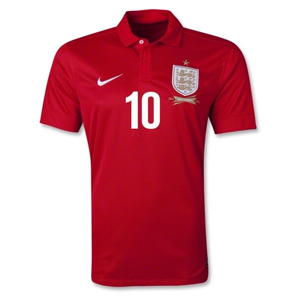 Professional Grade 2013 England 10 ROONEY Away Red Jersey Shirt