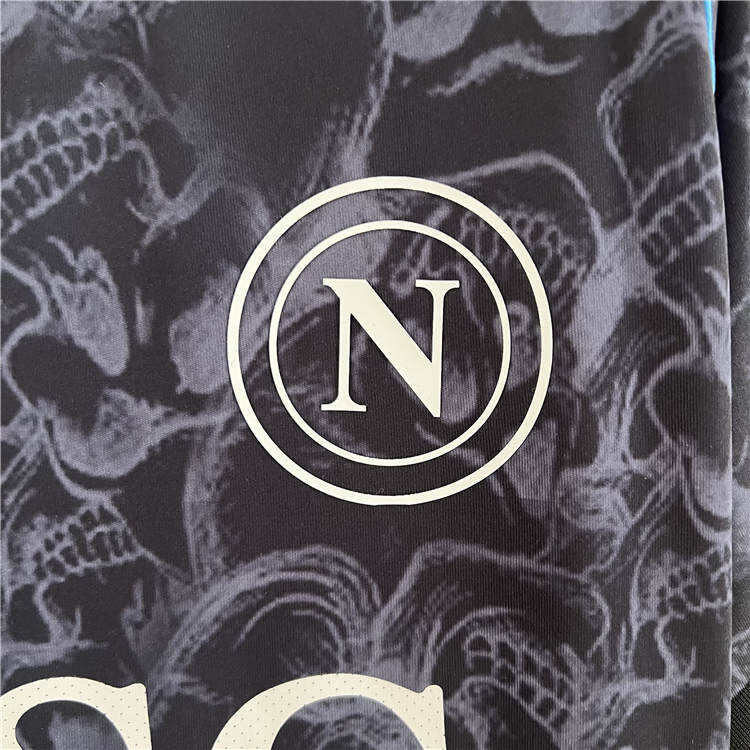 Napoli 2324 Football Shirt Halloween Edition Black Soccer Shirt -