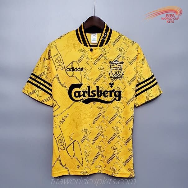 Liverpool 95-96 Away Yellow Football Kit