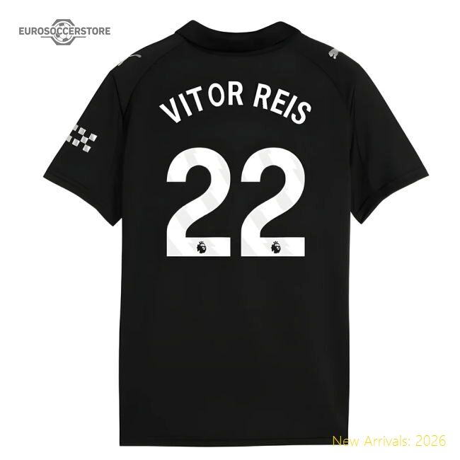 Official 2025-2026 Man City Away Shirt (kids) (vitor Reis 22)
