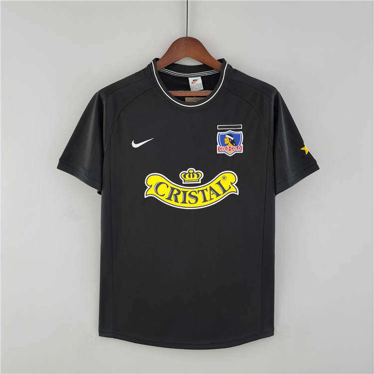 Colo-Colo Retro Soccer Jersey 0001 Black Away Football Shirt -