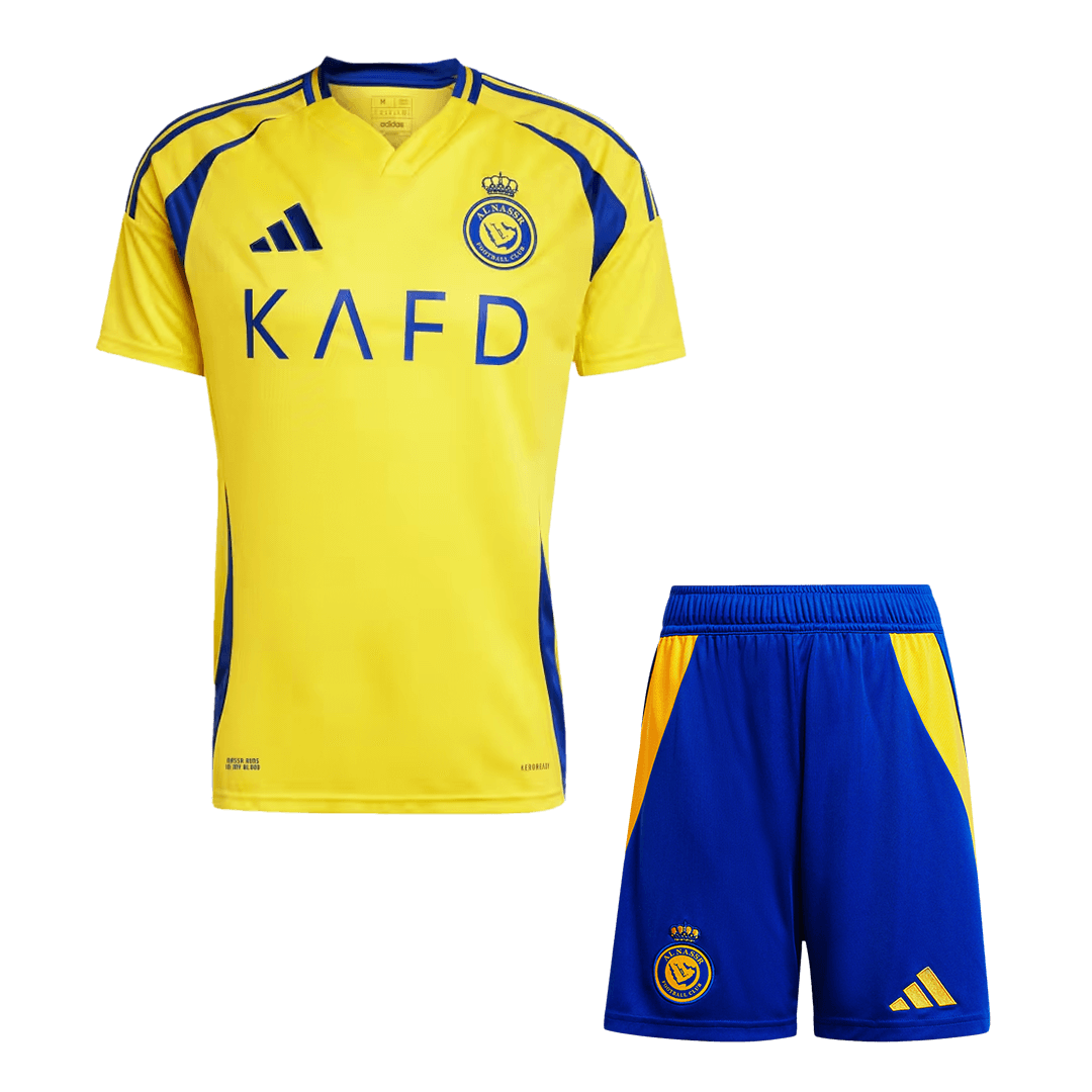 Al Nassr Home  Soccer Jersey Kit(Jersey+Shorts) 2024/25 Authentic Kit