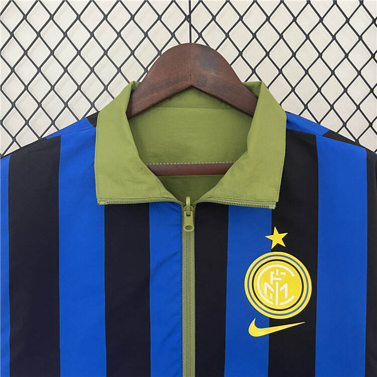 2425 Inter Milan Reversible Trench Jacket BlueGreen - Official