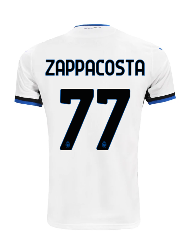 Atalanta's 24-25 Away Jersey with ZAPPACOSTA 77