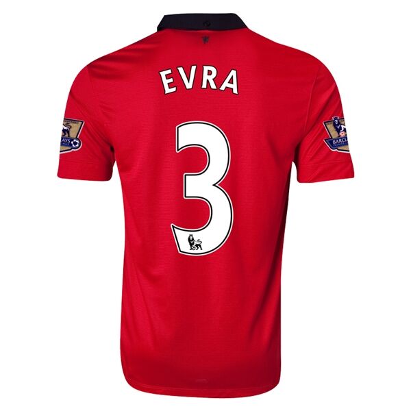 13-14 Manchester United 3 EVRA Home Jersey Shirt - Official Replica
