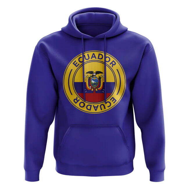 Performance Ecuador Football Badge Hoodie (Royal) Replica