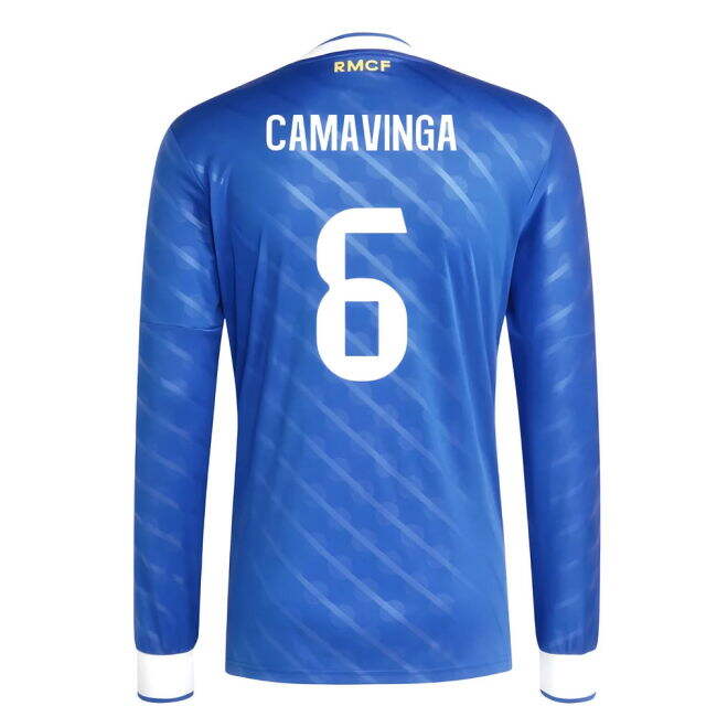 2025-2026 Real Madrid Long Sleeve Third Shirt (Camavinga 6)