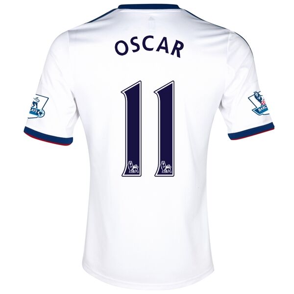 13-14 Chelsea 11 OSCAR White Away Soccer Jersey Shirt - Official