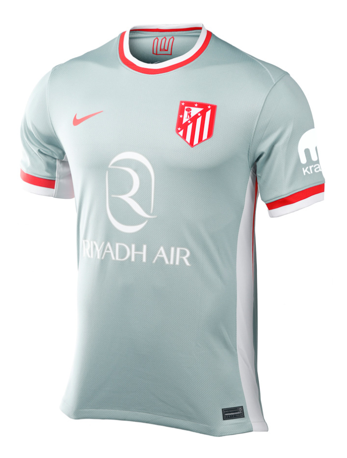 The 24-25 Laliga Away Jersey of Atletico Madrid featuring LE NORMAND 24.